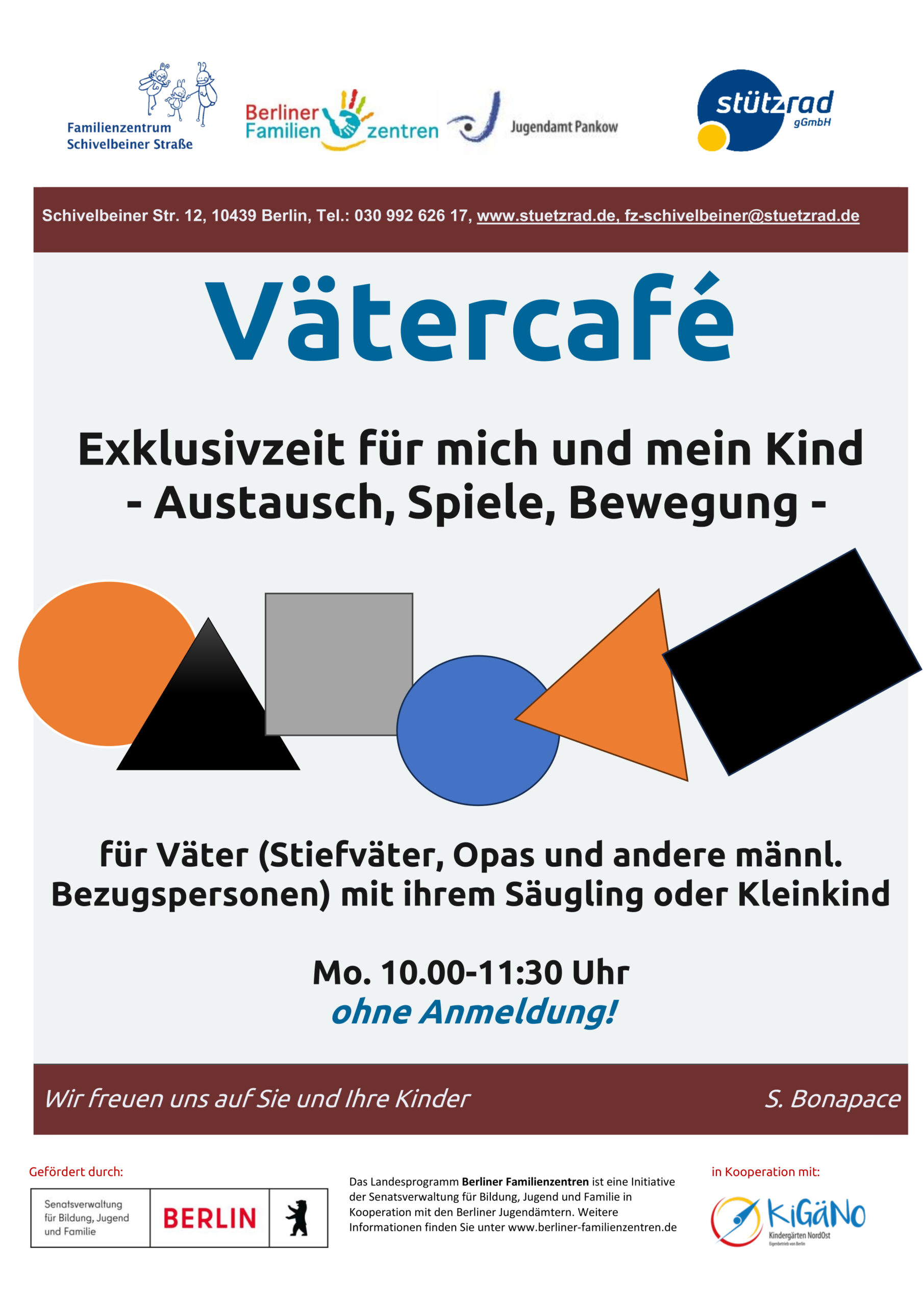 Gruppe für Vater mit ihren Kindern