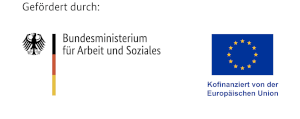 Das Förderlogo des Bundesministeriums für Arbeit und Soziales und der Europäischen Union