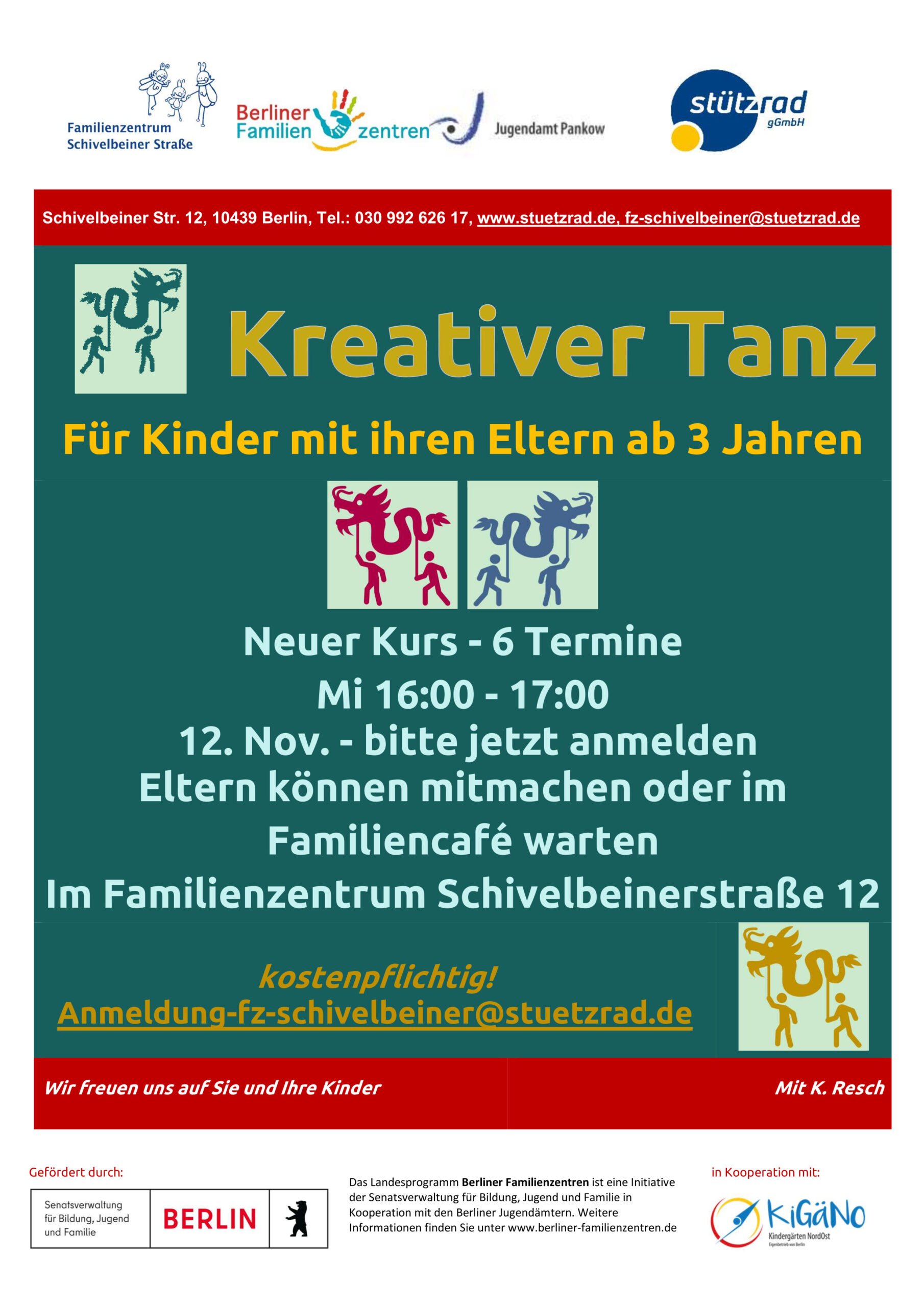 Kreativer Tanz für Kinder und ihre Eltern