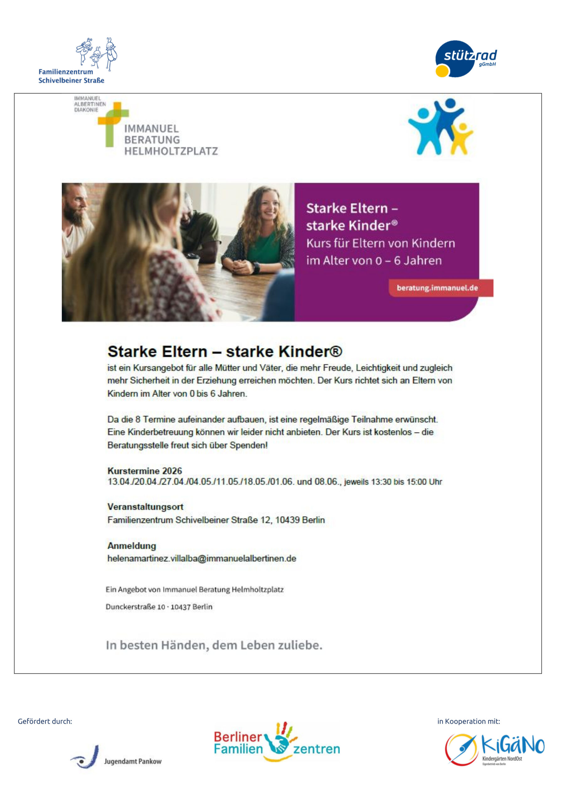 Workshop Starke Eltern - Starke Kinder