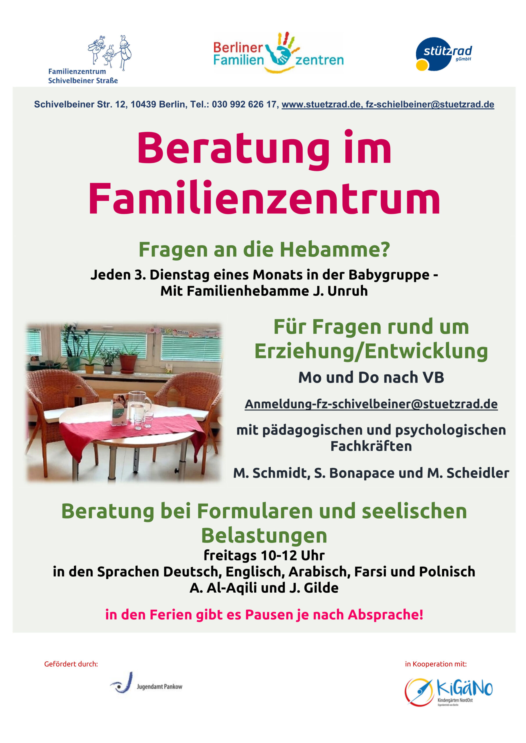 Flyer Beratung im Familienzentrum