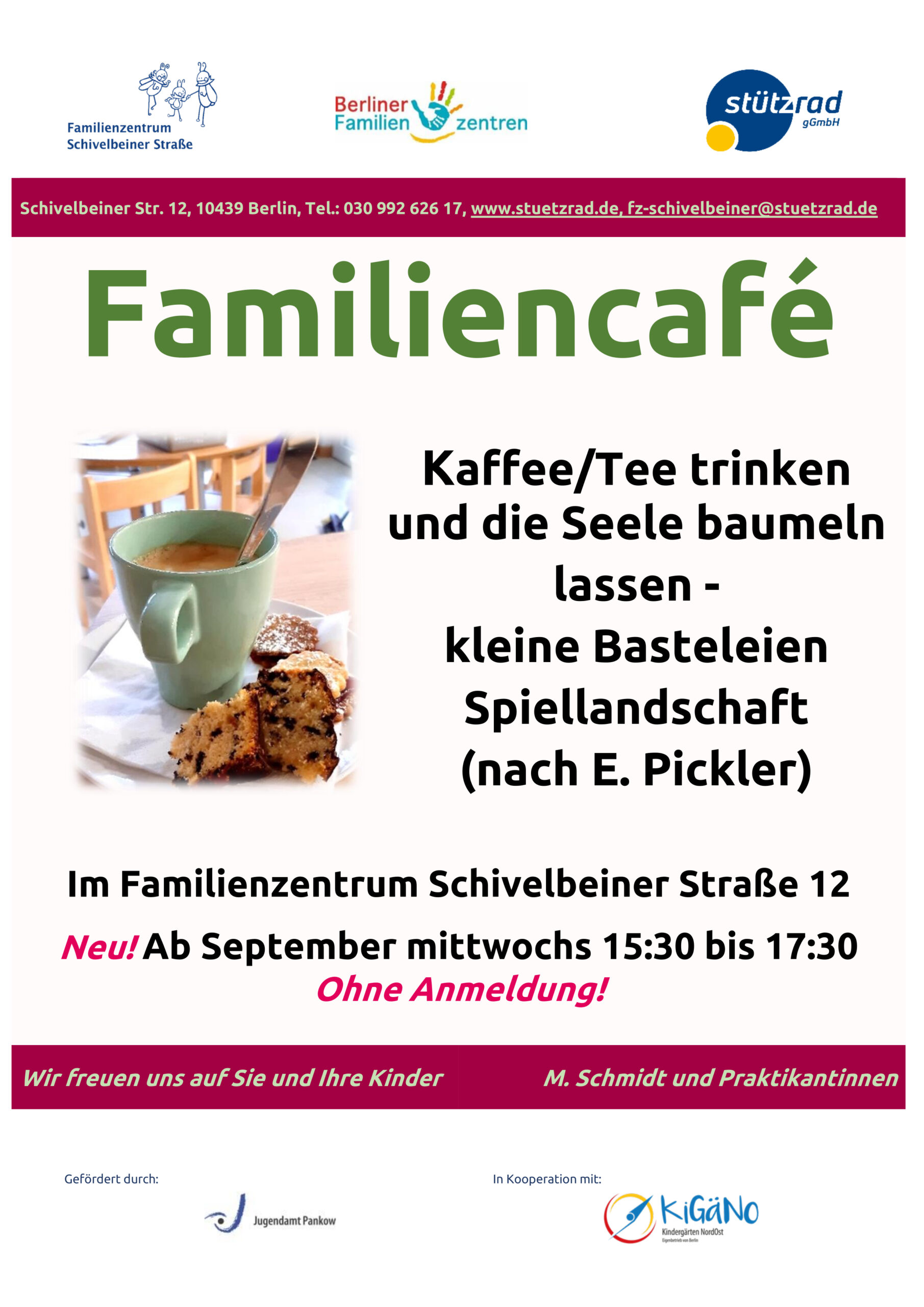 Programm Familiencafé im Familienzentrum